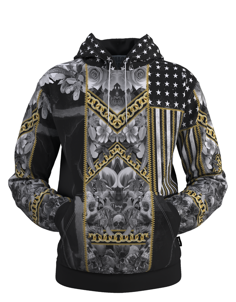 FLOWER AND SKULLS HOODIE