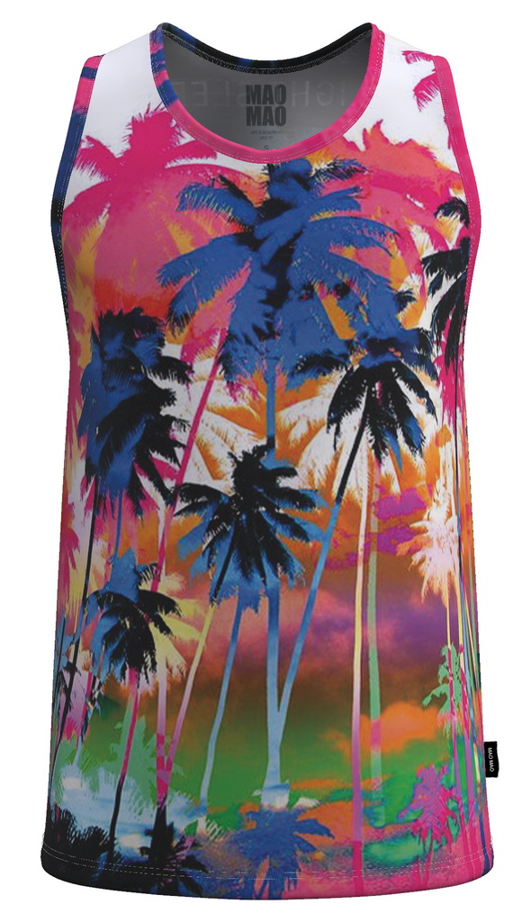 COLORFUL PALM TREES TANK TOP