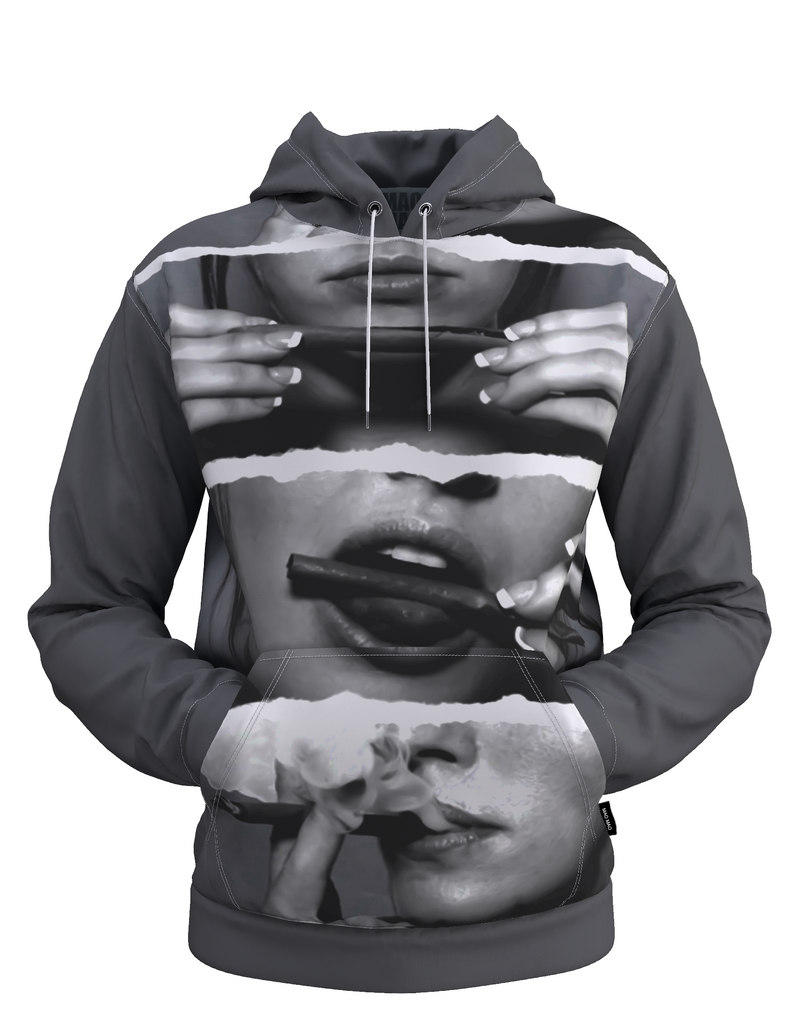 GIRL ROLLING UP BLUNT HOODIE