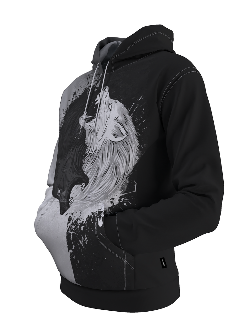 DARK AND LIGHT WOLVES HOODIE